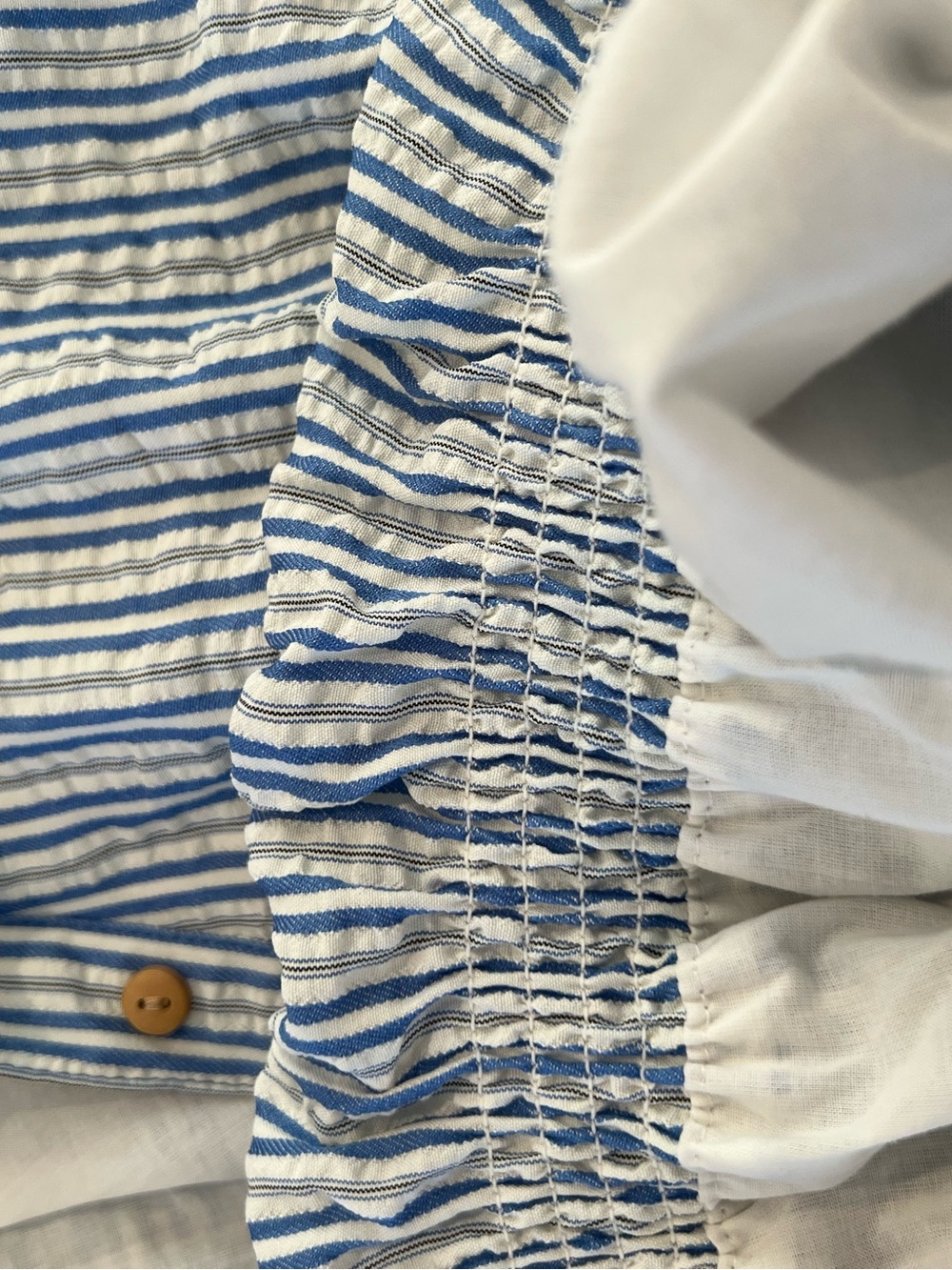 Democracy Womens M Blue White Striped Collared Long Sleeve Button Up Shirt NWT - Picture 11 of 11